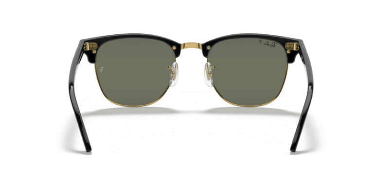 Unisex sunčane naočale RAY BAN CLUBMASTER RB3016 901 58: crni okvir, zelena  stakla