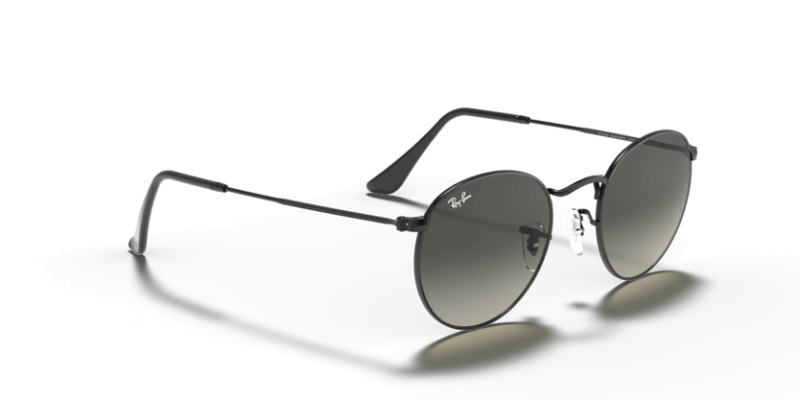 Unisex sunčane naočale RAY BAN  ROUND METAL RB3447N: crni okvir, zelena gradual  stakla