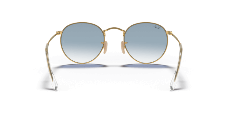 Unisex sunčane naočale RAY BAN ROUND METAL RB3447N 001 3F: zlatni okvir, plava gradual  stakla