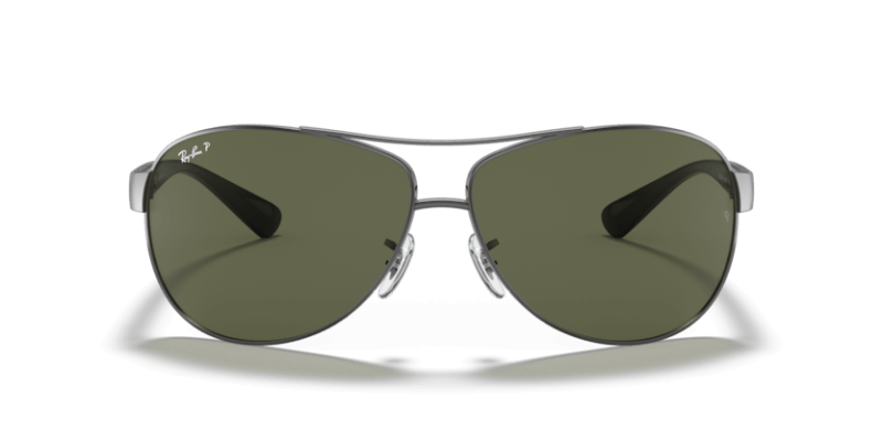 Muške sunčane naočale RAY BAN RB3386 004 9A: gun metal okvir, zelena  stakla