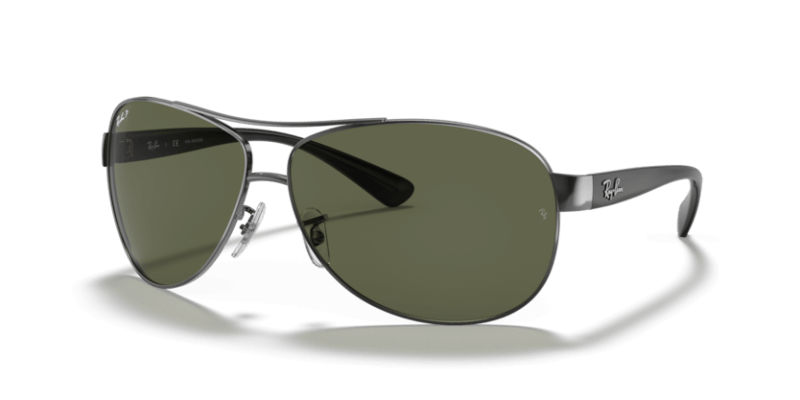 Muške sunčane naočale RAY BAN RB3386 004 9A: gun metal okvir, zelena  stakla