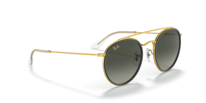 Unisex sunčane naočale RAY BAN RB3647N 923871: zlatni okvir, siva gradual  stakla