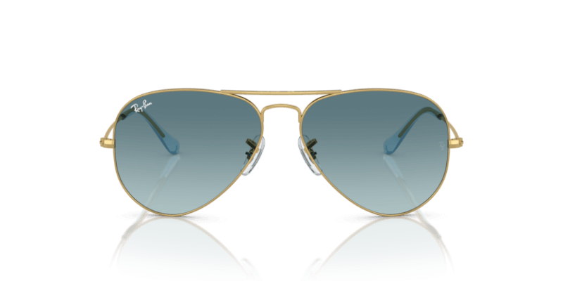 Unisex sunčane naočale RAY BAN AVIATOR LARGE METAL RB3025 001 3M: zlatni okvir, plava gradual  stakla