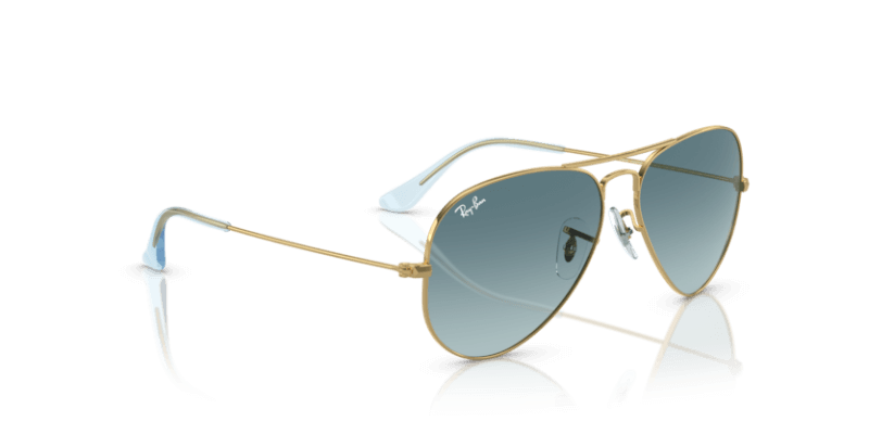 Unisex sunčane naočale RAY BAN AVIATOR LARGE METAL RB3025 001 3M: zlatni okvir, plava gradual  stakla