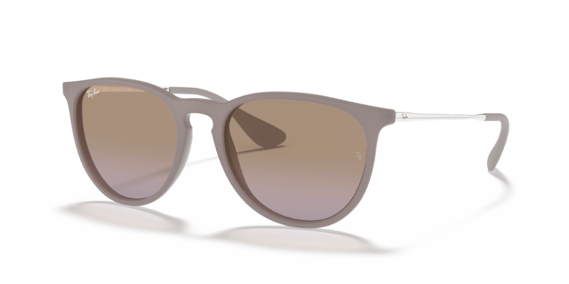 Unisex sunčane naočale RAY BAN ERIKA RB4171 600068: bež okvir, ljubičasta gradual  stakla