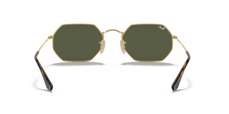 Unisex sunčane naočale RAY BAN OCTAGONAL RB3556N 001: zlatni okvir, zelena  stakla