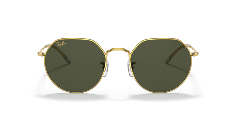 Unisex sunčane naočale RAY BAN JACK RB3565  919631: zlatni okvir, zelena  stakla