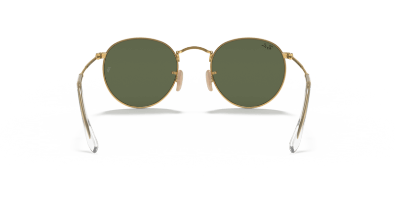 Unisex sunčane naočale RAY BAN ROUND METAL RB3447N 001: zlatni okvir, zelena  stakla